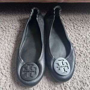 Tory Burch Minnie Travel Leather Ballet Flats